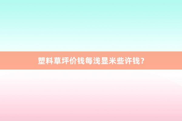 塑料草坪价钱每浅显米些许钱？